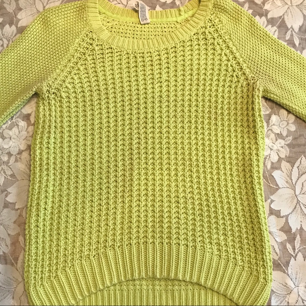 Aeropostale Lime green knit sweater